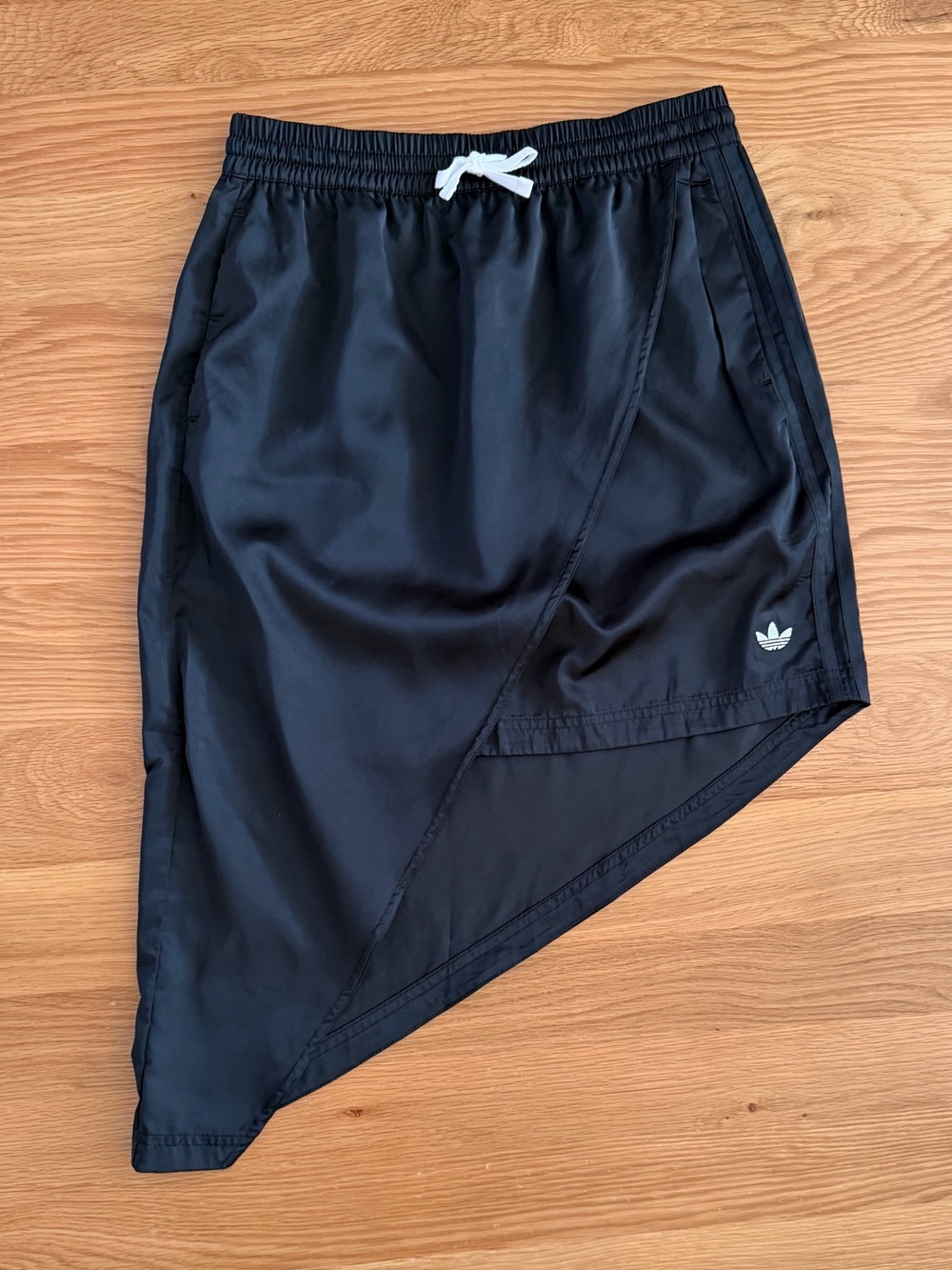 ADIDAS ORIGINALS 3-Stripes Asymmetric Satin Skirt S Nordstrom